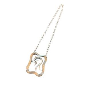 Vintage Necklace  Koi Fish Pendant on Chain 10”
